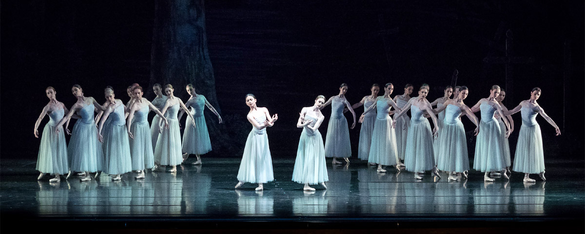 »Giselle«, 2. Akt: Rikako Shibamoto, Elena Bottaro und das corps de ballet © Wiener Staatsballett/Ashley Taylor
